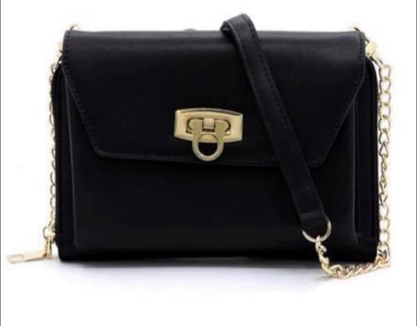 Isabelle Elegant Black Vegan Crossbody Clutch – The Trendy Sisters