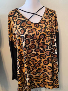 Cheetah & Black Long Sleeve (Plus Size)