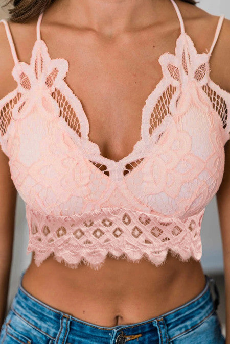 Pink Lace Bralette