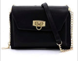 Isabelle Elegant Black Vegan Crossbody Clutch