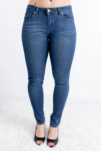 C'est Toi Mid Rise Skinny Jeans - Kai Wash