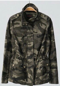 Olive Green Camo Utility Jacket