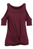 Burgundy Twist Front Top