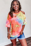 Tie Dye Print Cold Shoulder