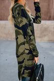 Green Camo Long Cardigan