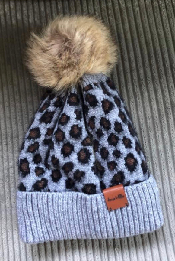 Fleece Lined Cheetah Hat