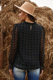 Black Polka Dot Lantern Blouse