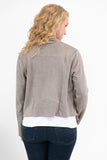 Mocha Faux Suede Jacket