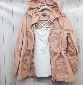 Dusty Pink Utility Plus Size Jacket