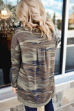 Oversize Camo Side Slits Long Sleeve