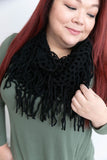 Beige Or Black Infinity Scarf