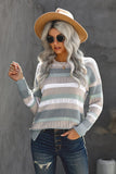 Colorful Striped Knit Sweater