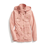 Dusty Pink Utility Plus Size Jacket