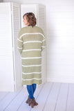 Light Olive Cardigan (Plus Size)