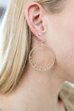 Gold Circle Beaded Earrings