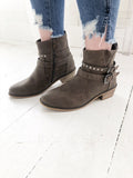 Stud Buckled Booties