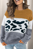 Gray, Leopard & Mustard Sweater