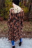 Brown Leopard Print Cardigan