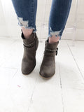 Stud Buckled Booties