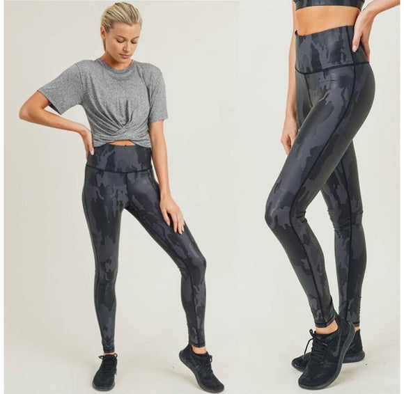 Camo Foil High Waist Legging