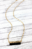 GOLD AND BLACK PYTHON BAR NECKLACE