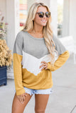 Yellow Waffle Chevron Long Sleeve