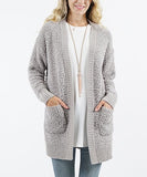 Gray Popcorn Cardigan